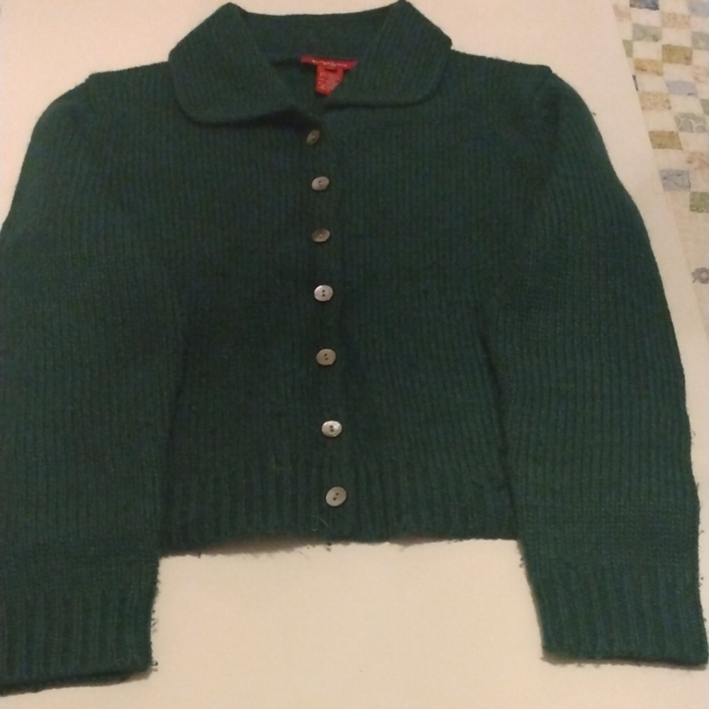 Sundance Forest Green Cardigan Sweater